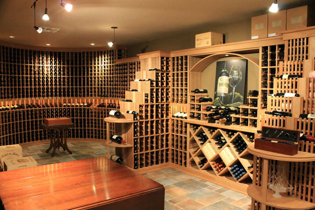large capacity in-home wine cellar
